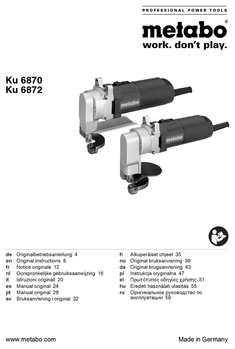 Metabo Ku 6870 Original instructions Metabo Ku 6870 Original instructions