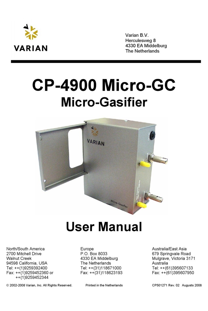 Varian CP-4900 Micro-GC User manual