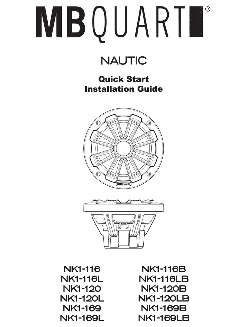MB QUART NK1-116B Instruction Manual