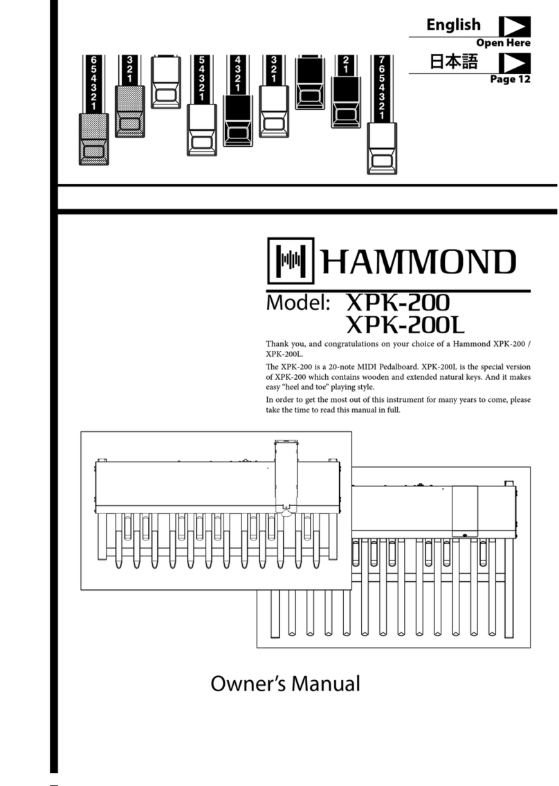 Hammond XPK-200 owner's manual