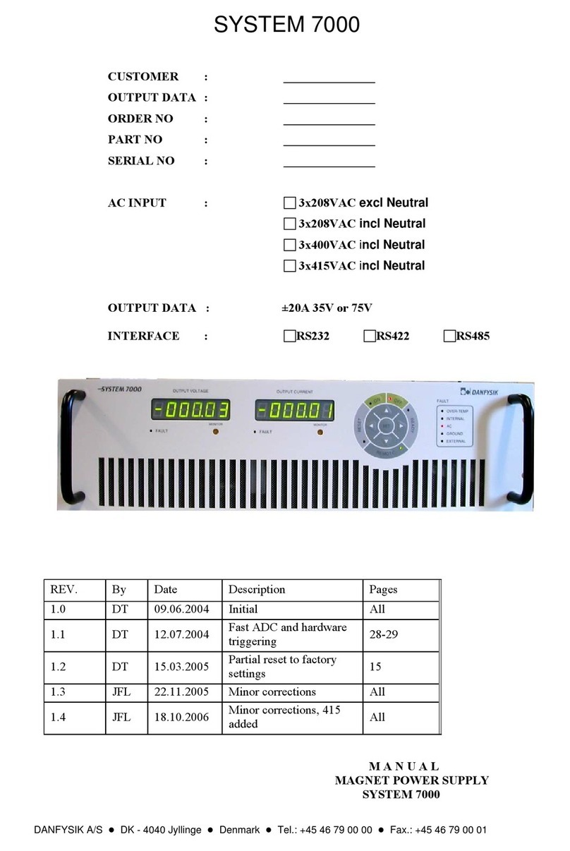 Danfysik SYSTEM 7000 manual