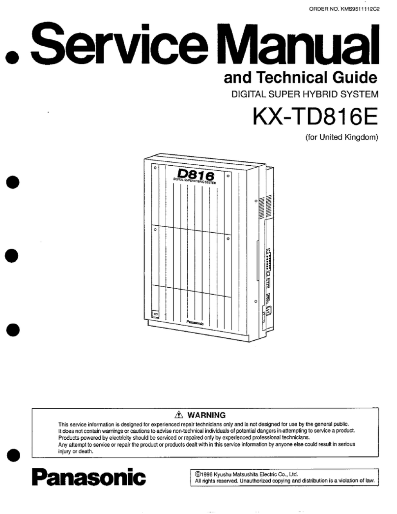 Panasonic KX-TD816E User manual