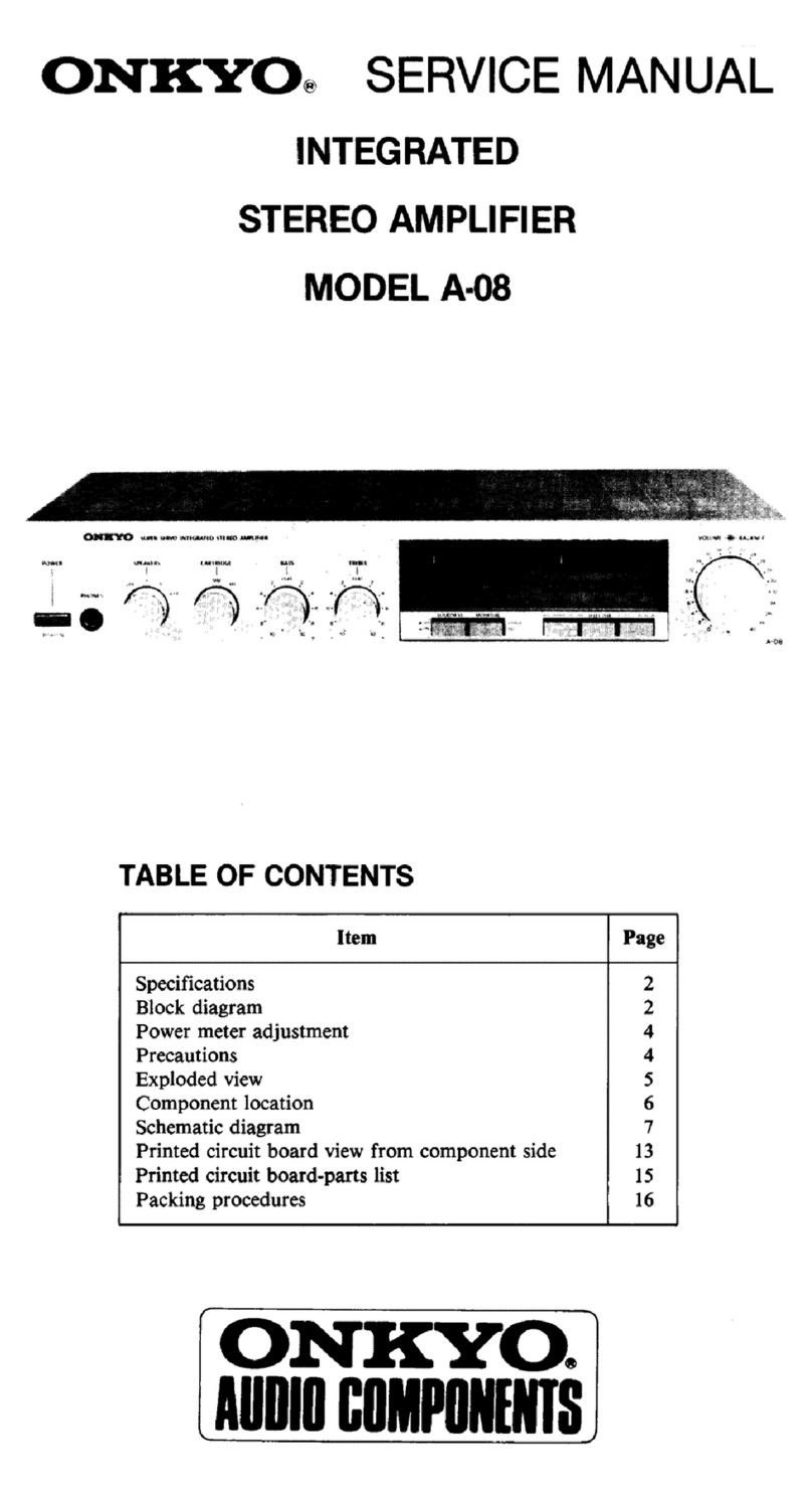 Onkyo A-08 User manual