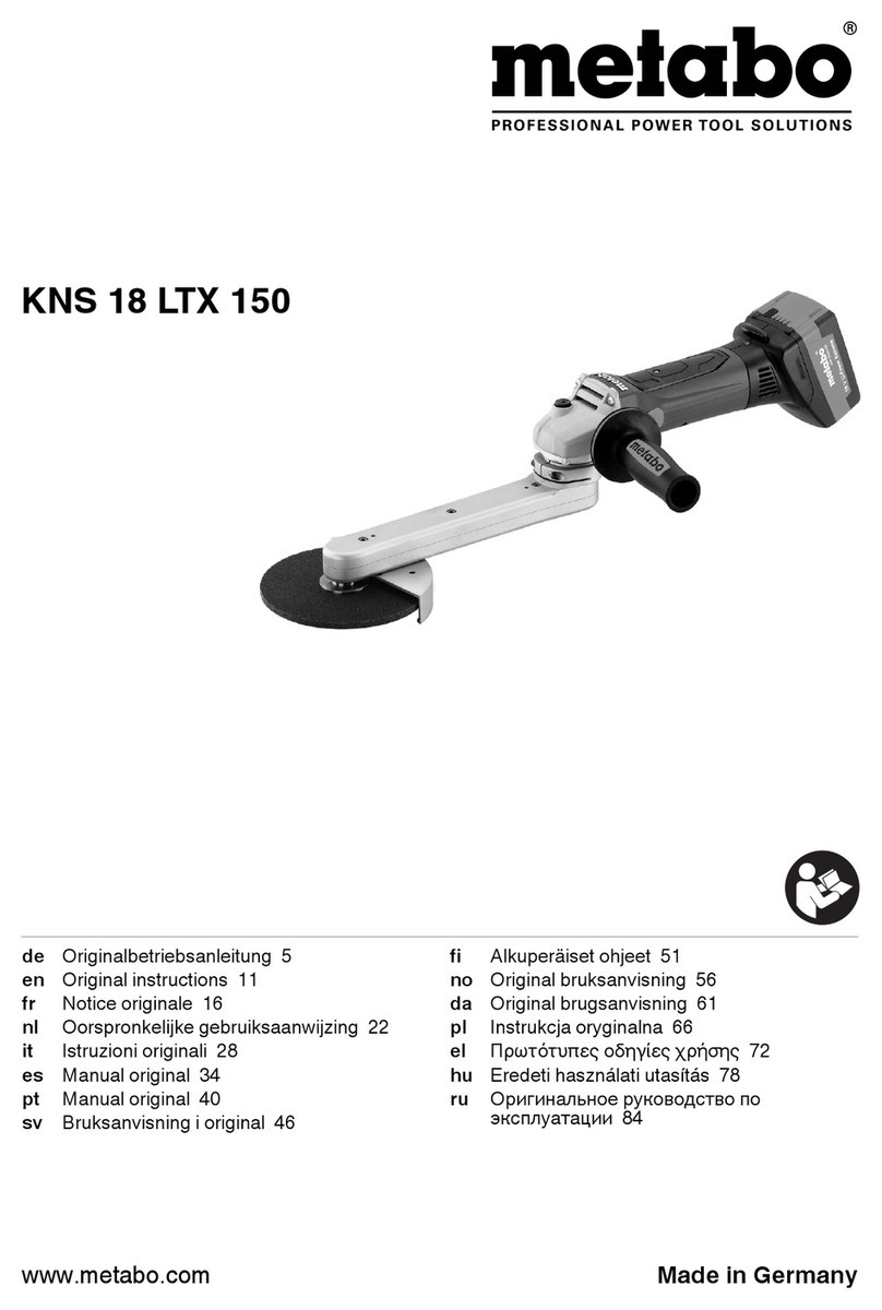 Metabo KNS 18 LTX 150 User manual