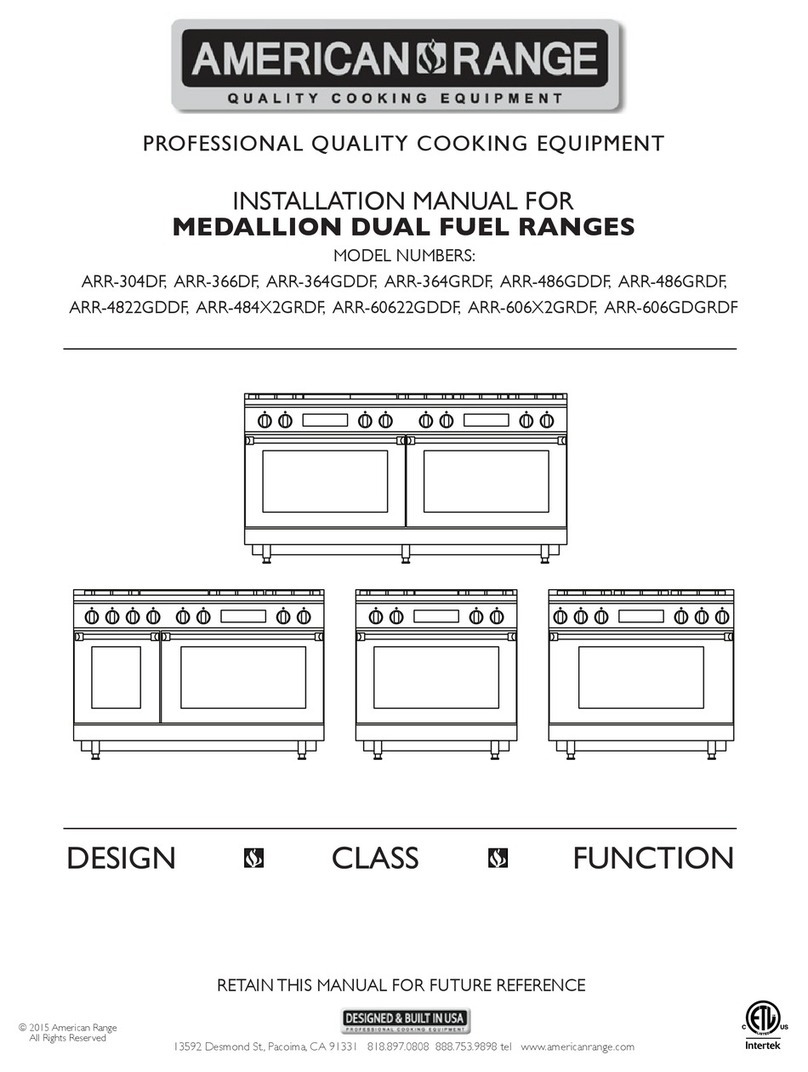 American Range ARR-304DF installation manual