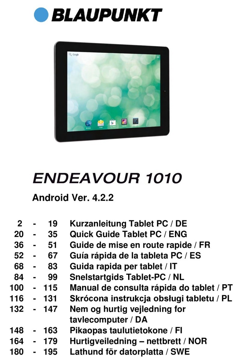 Blaupunkt ENDEAVOUR 1010 quick guide