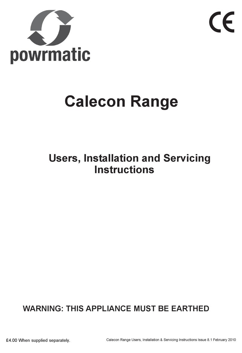 Powrmatic Calecon CEC1250 User, installation and servicing instructions