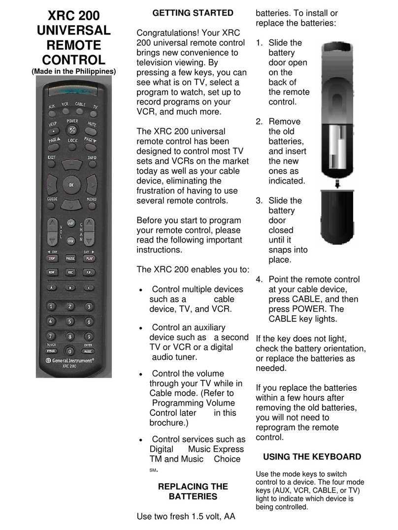 General Instrument XRC 200 user guide