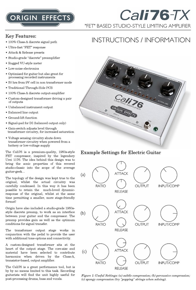Origin Effects Cali76-TX instructions