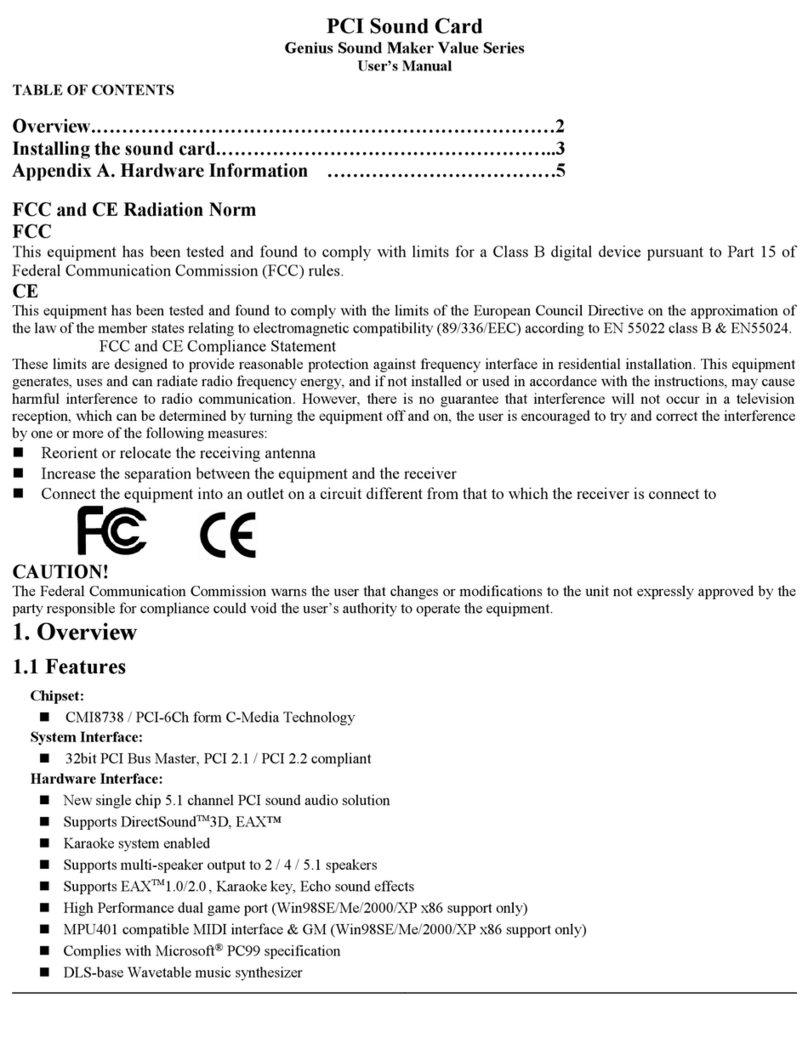 Genius Sound Maker Value Series user manual