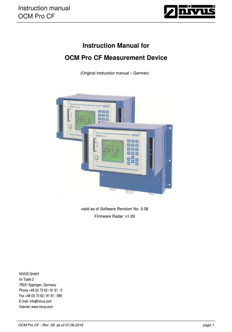 Nivus OCM PRO CF instruction manual