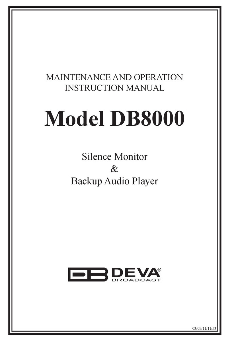 DEVA Broadcast DEVA DB8000 Maintenance and operation instruction manual
