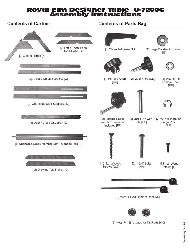 Elmwood U-7200C Assembly instructions