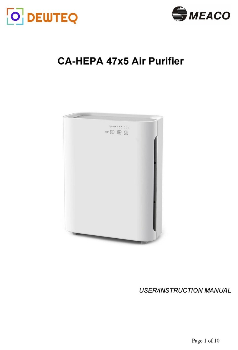 Meaco CA-HEPA 47x5 User instruction manual Meaco CA-HEPA 47x5 User instruction manual
