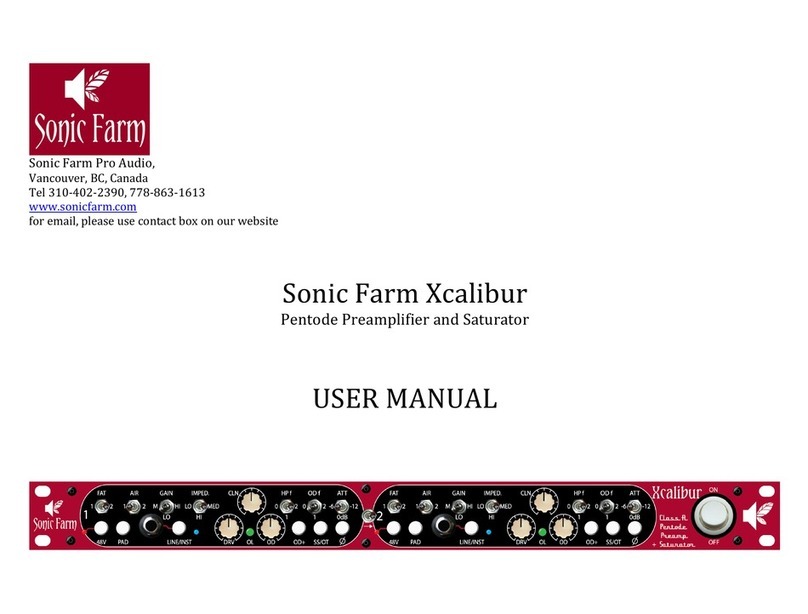 Sonic Farm Xcalibur User manual