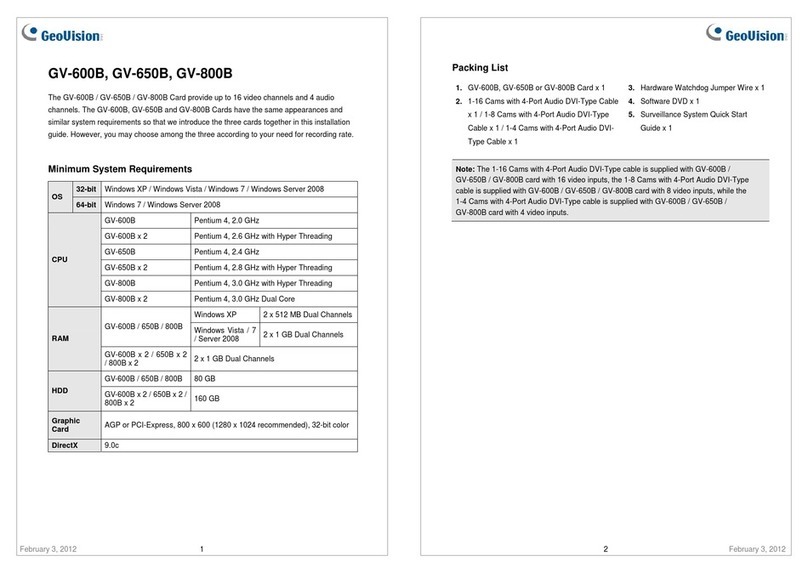 GeoVision GV-600B User manual