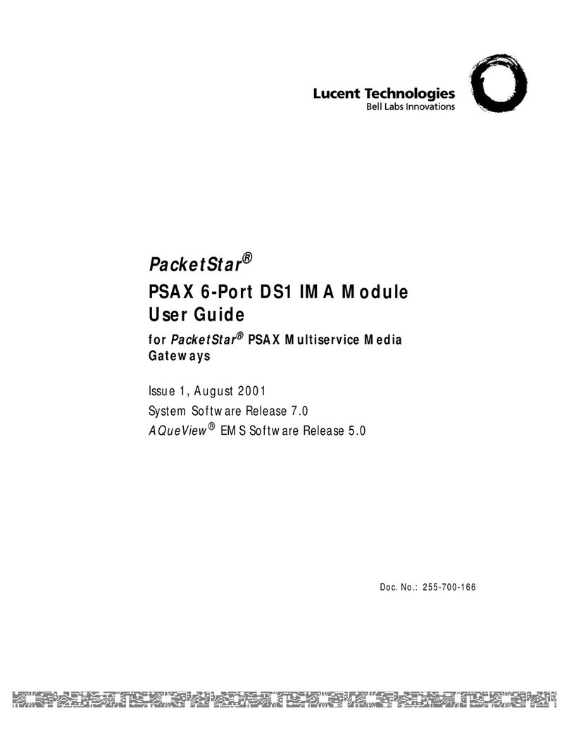 Lucent Technologies PacketStar PSAX 20 User manual Lucent Technologies PacketStar PSAX 20 User manual