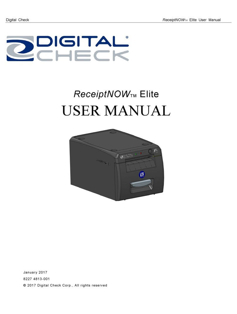Digital Check ReceiptNOW Elite User manual Digital Check ReceiptNOW Elite User manual