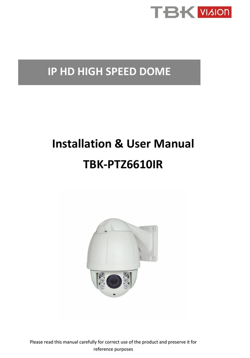 TBK TBK-PTZ6610IR Installation & user manual