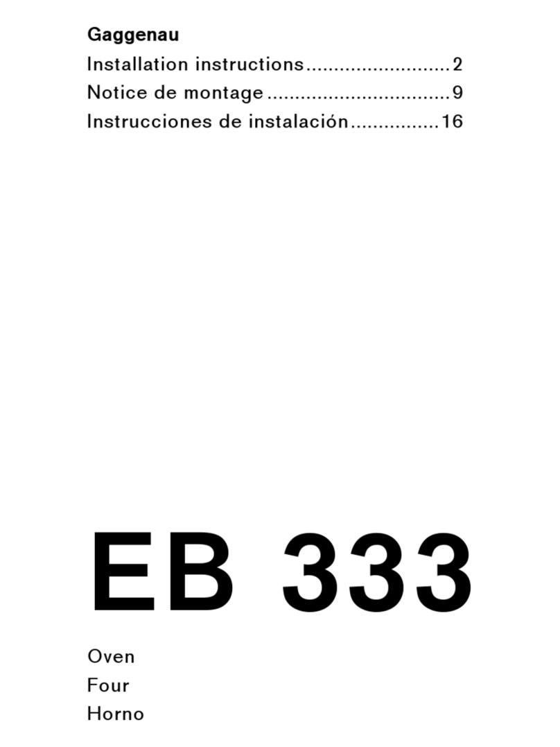 Gaggenau EB 333 Installation instruction