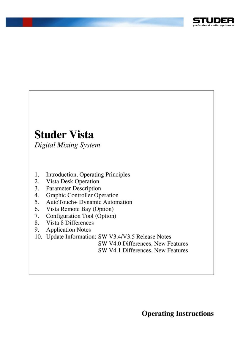 Studer Vista User manual Studer Vista User manual