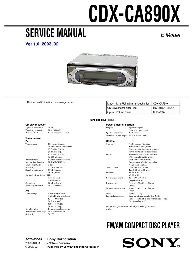 Sony CDX-CA890X User manual