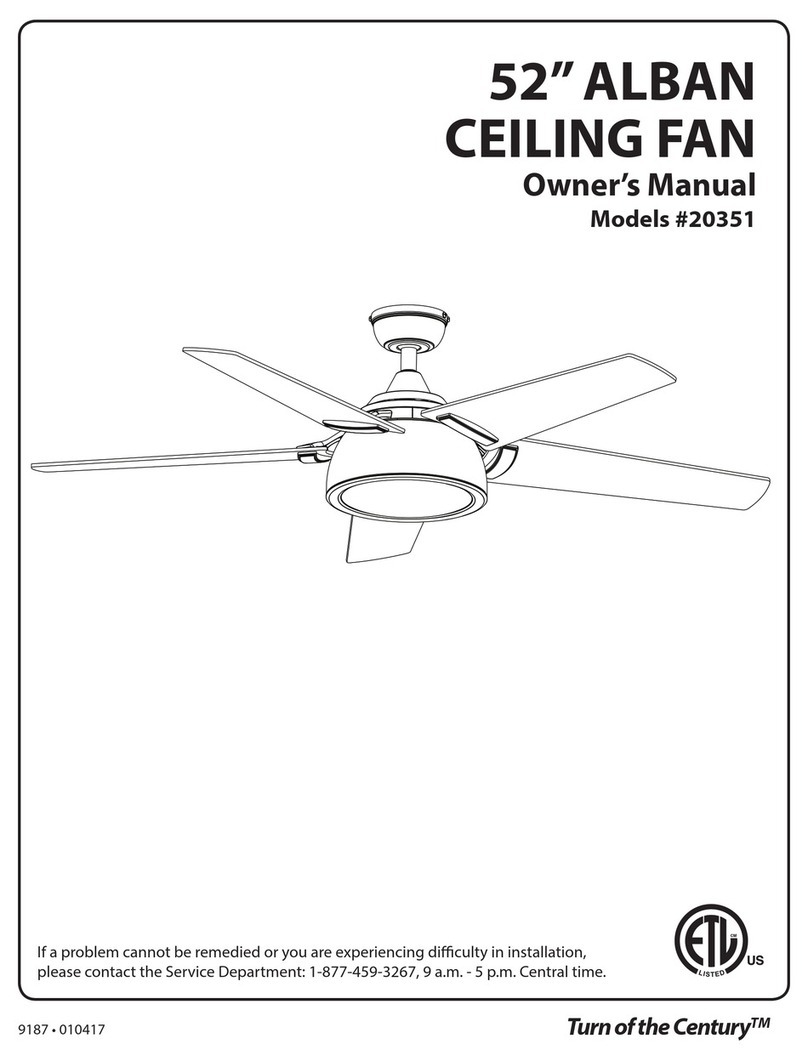 Turn of the century 20351 owner's manual