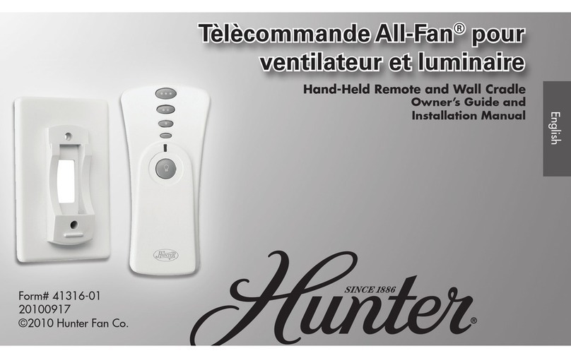 Hunter 41316-01 Instruction manual