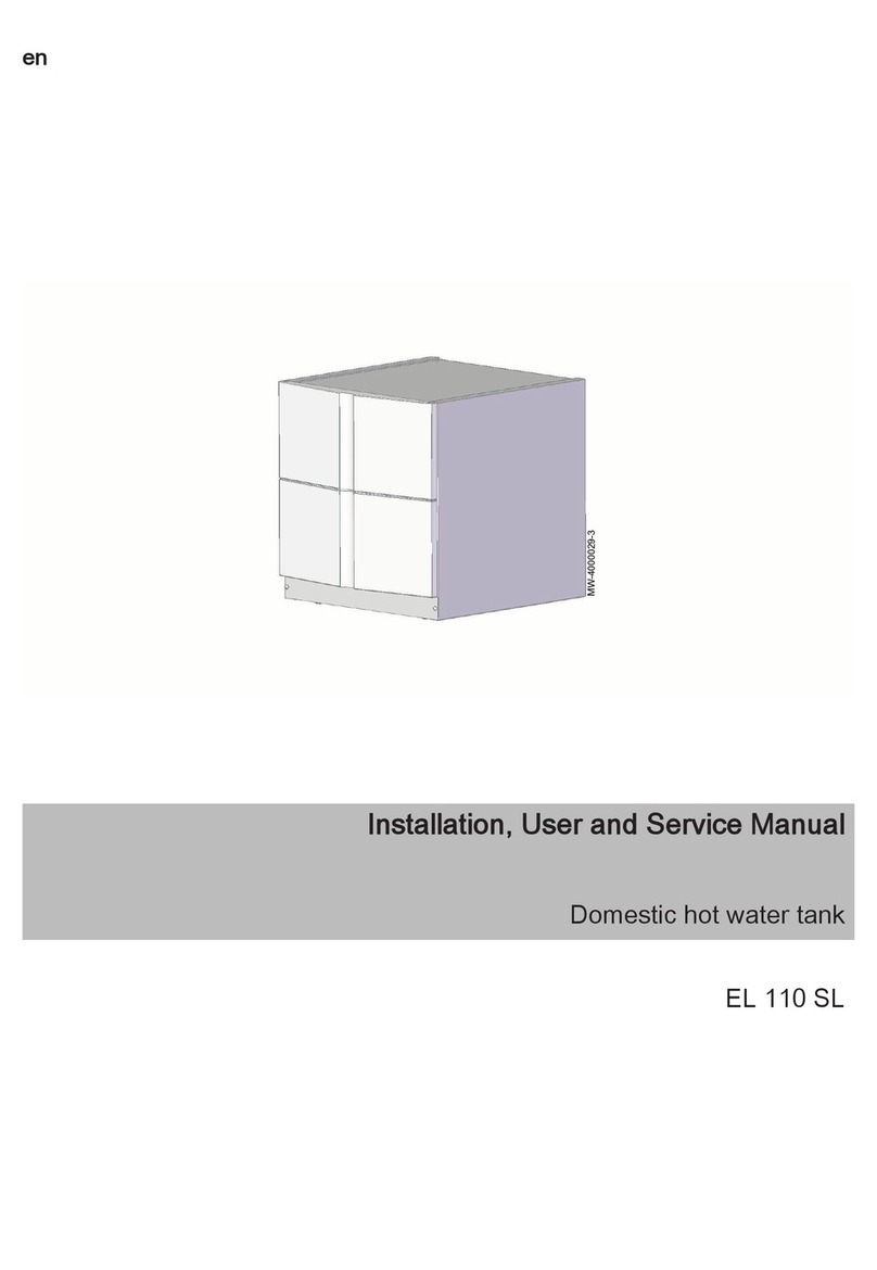REMEHA EL 110 SL Installation, user and service manual
