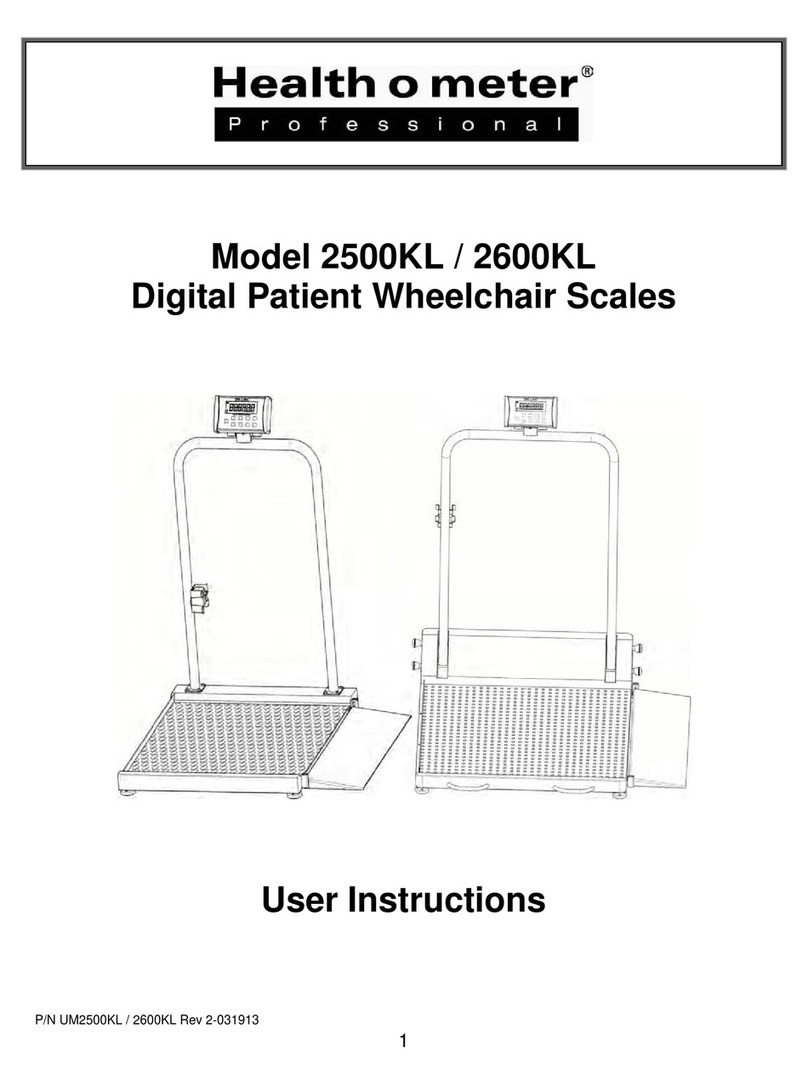 Health O Meter 2500KL User manual