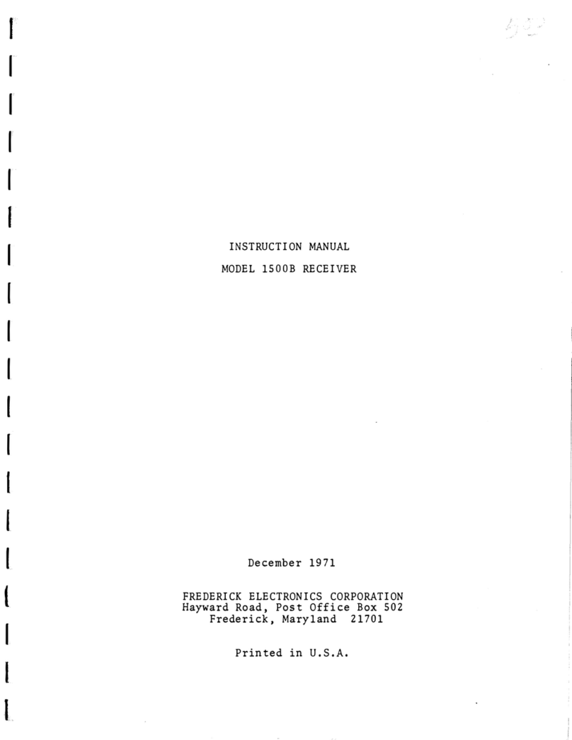 FREDERICK ELECTRONICS lSOOB1500B instruction manual
