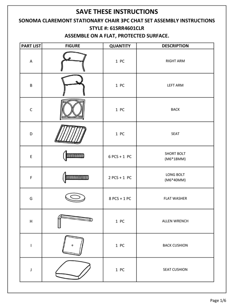 Sonoma 61SRR4601CLR User manual