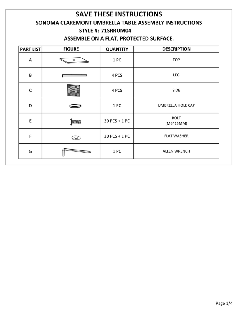 Sonoma 71SRRUM04 User manual