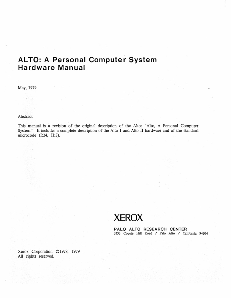 Xerox Alto I User manual