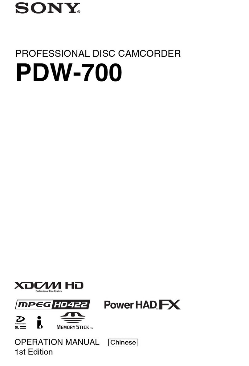 Sony XDCAM PDW-700 User manual Sony XDCAM PDW-700 User manual