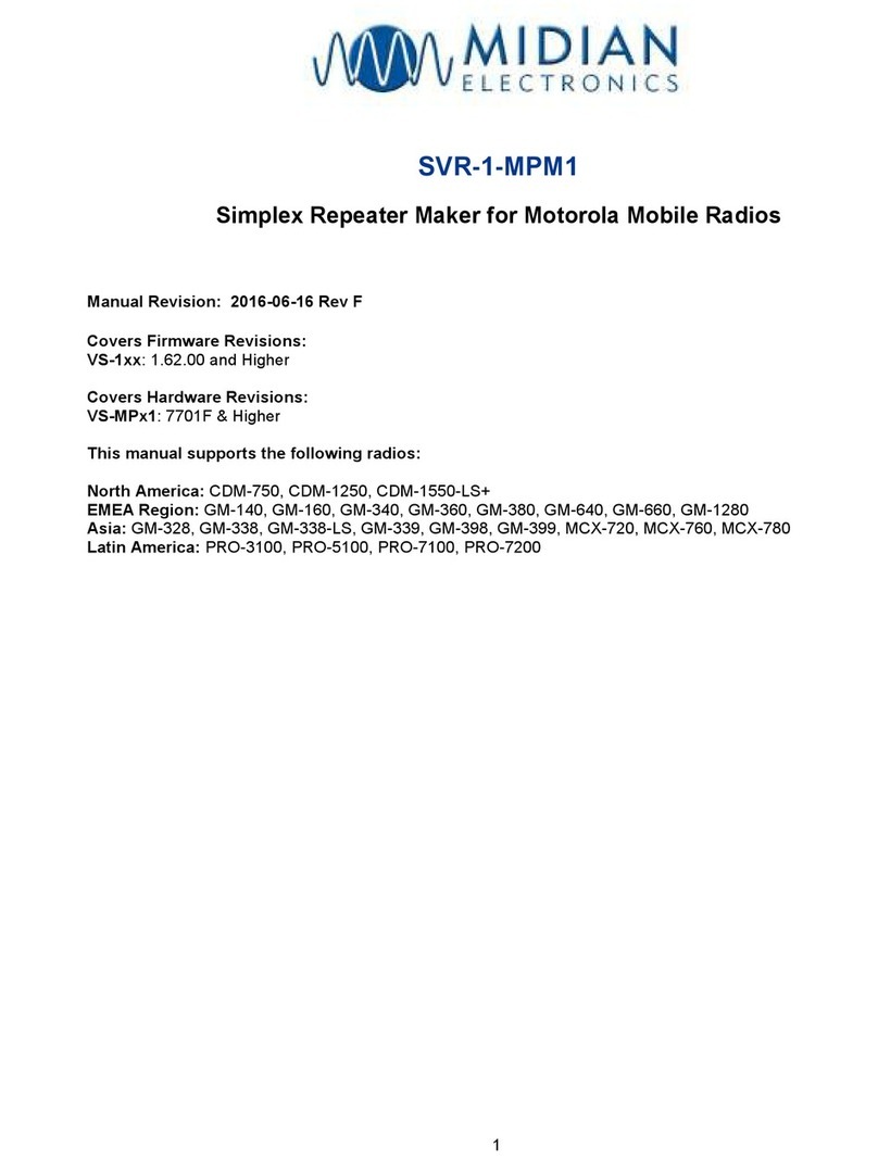Midian SVR-1-MPM1 manual