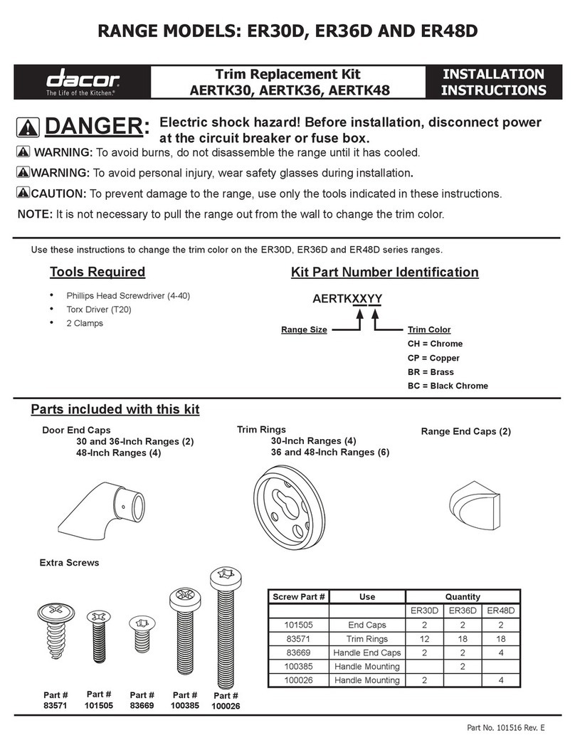 Dacor ER30D installation instructions