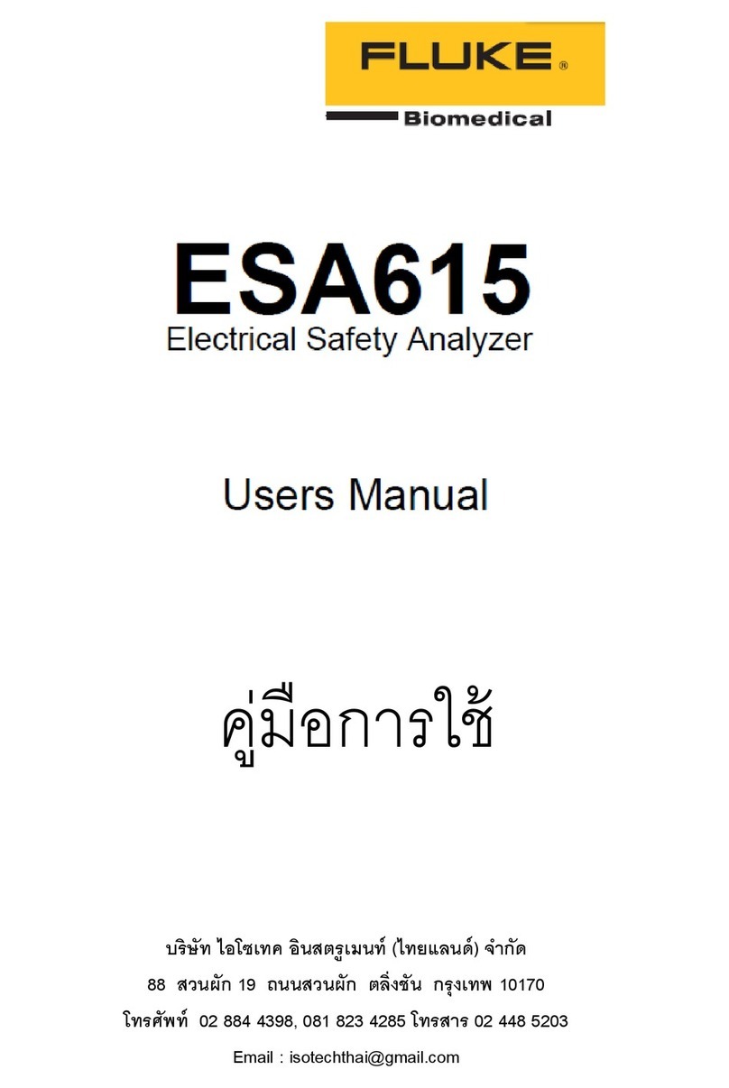Fluke Biomedical ESA615 User manual
