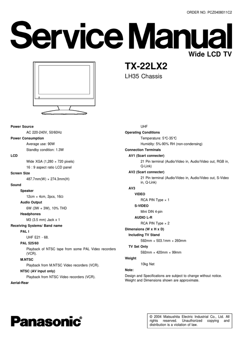 Panasonic TX-22LX2 User manual Panasonic TX-22LX2 User manual
