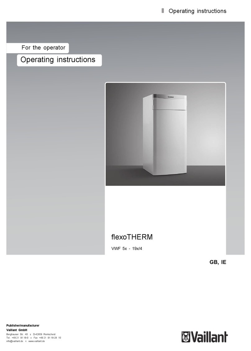 Vaillant flexoTHERM VWF 5x User manual