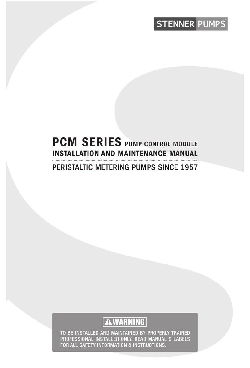 Stenner Pumps PCM series Installation and maintenance manual Stenner Pumps PCM series Installation and maintenance manual