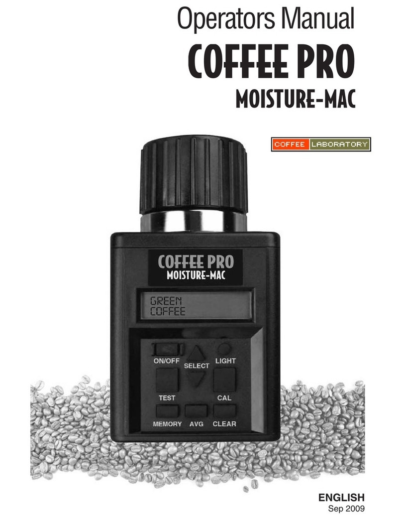 Coffee Laboratory Coffee Pro Moisture-Mac Operator's manual