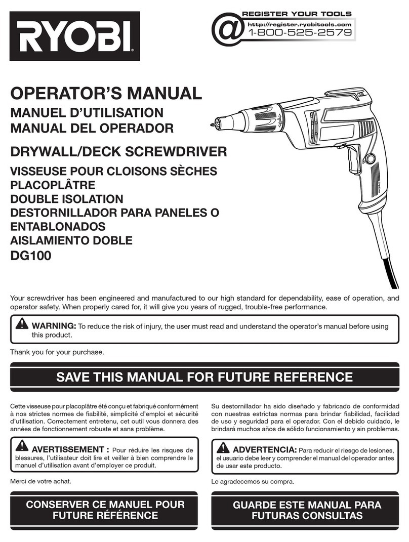 Ryobi DG100 Operator's manual