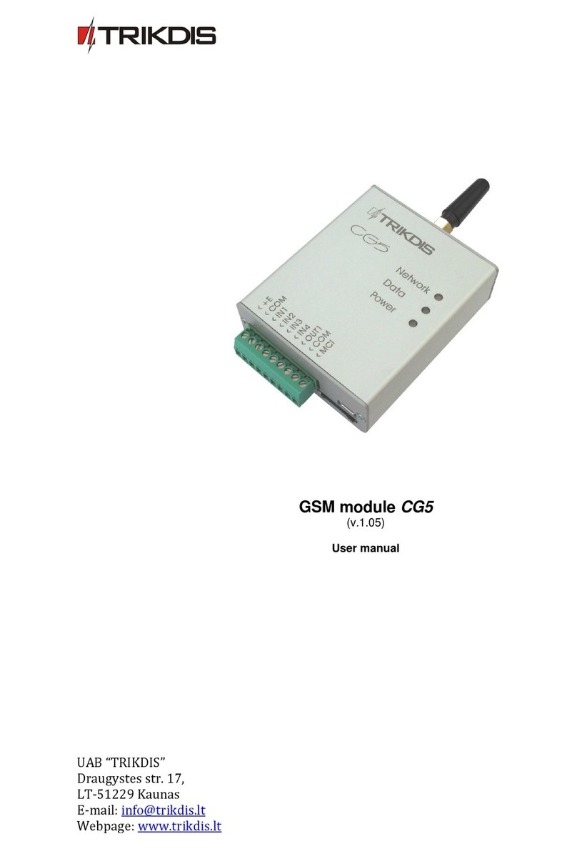 Trikdis CG5 user manual