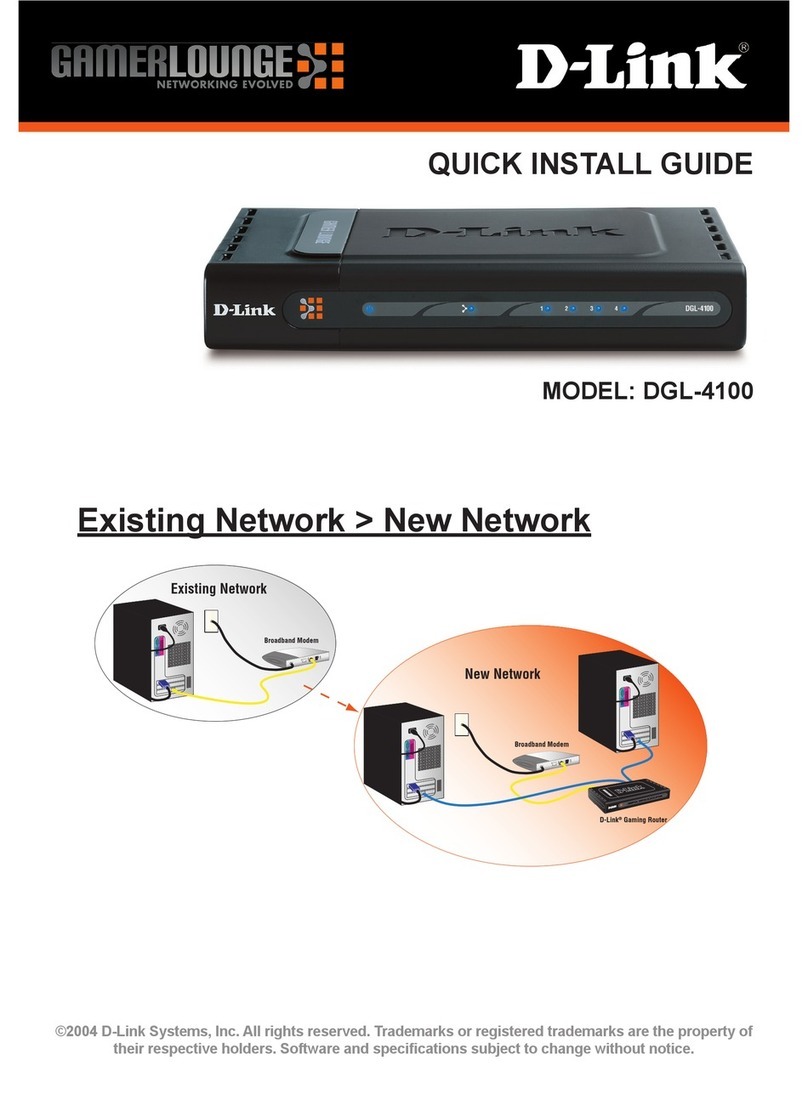 D-Link DGL-4100 - GamerLounge Broadband Gigabit Gaming... User manual