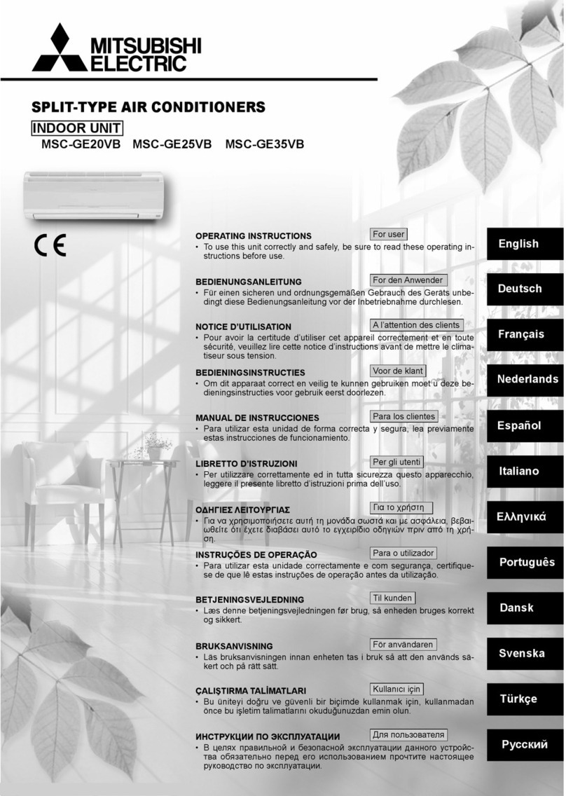 Mitsubishi Electric MSC-GE20VB User manual