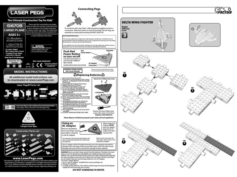 LaserPegs Strike Eagle G1670B Cargo Plane User manual