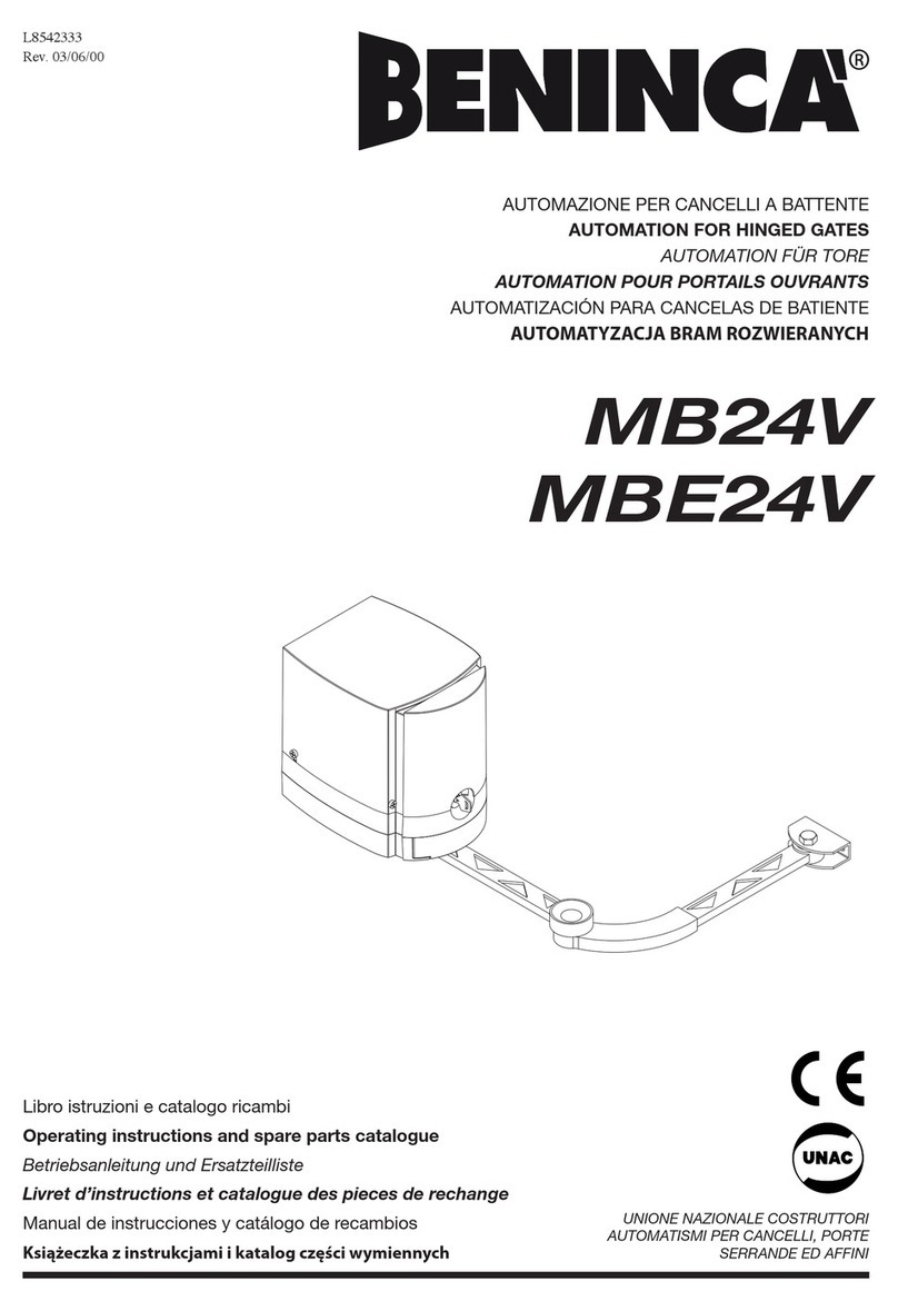 Beninca MB24V Installer manual