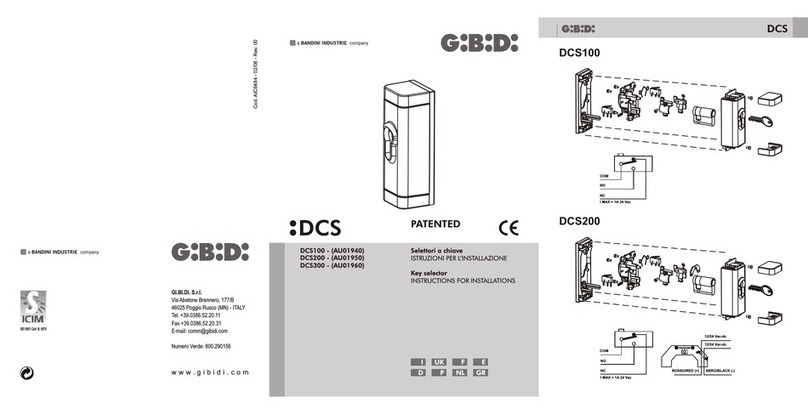 GiBiDi DCS100 Instructions for installations