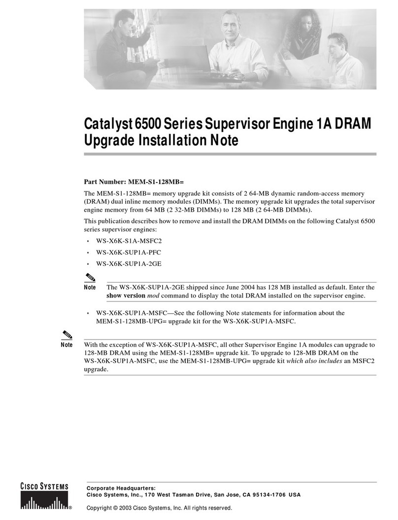 Cisco MEM-S1-128MB Installation and operation manual